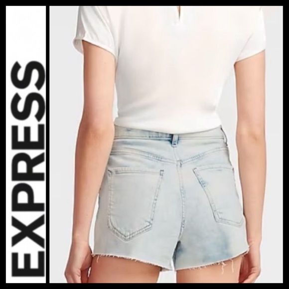 NWT Express Super High Waist Mom Shorts - Picture 2 of 6